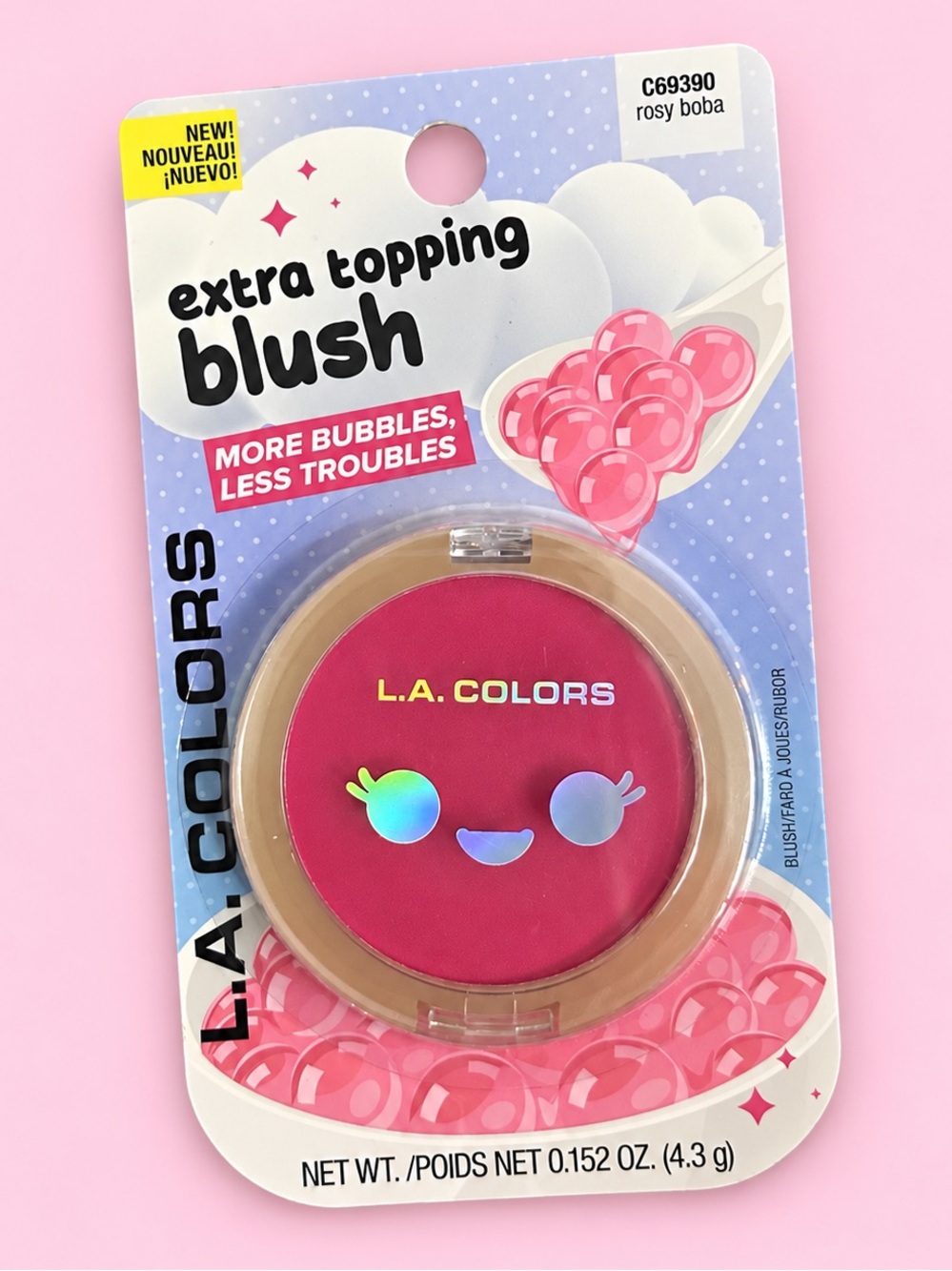 L.A. COLORS Extra Topping Blush Rosy Boba